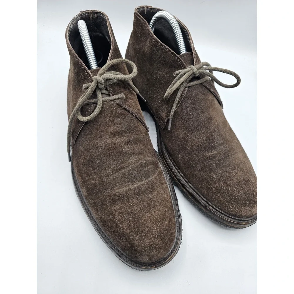 To Boot New York Chukka‎ Boots Mens 8 Brown Suede Italian Designer Lace Up